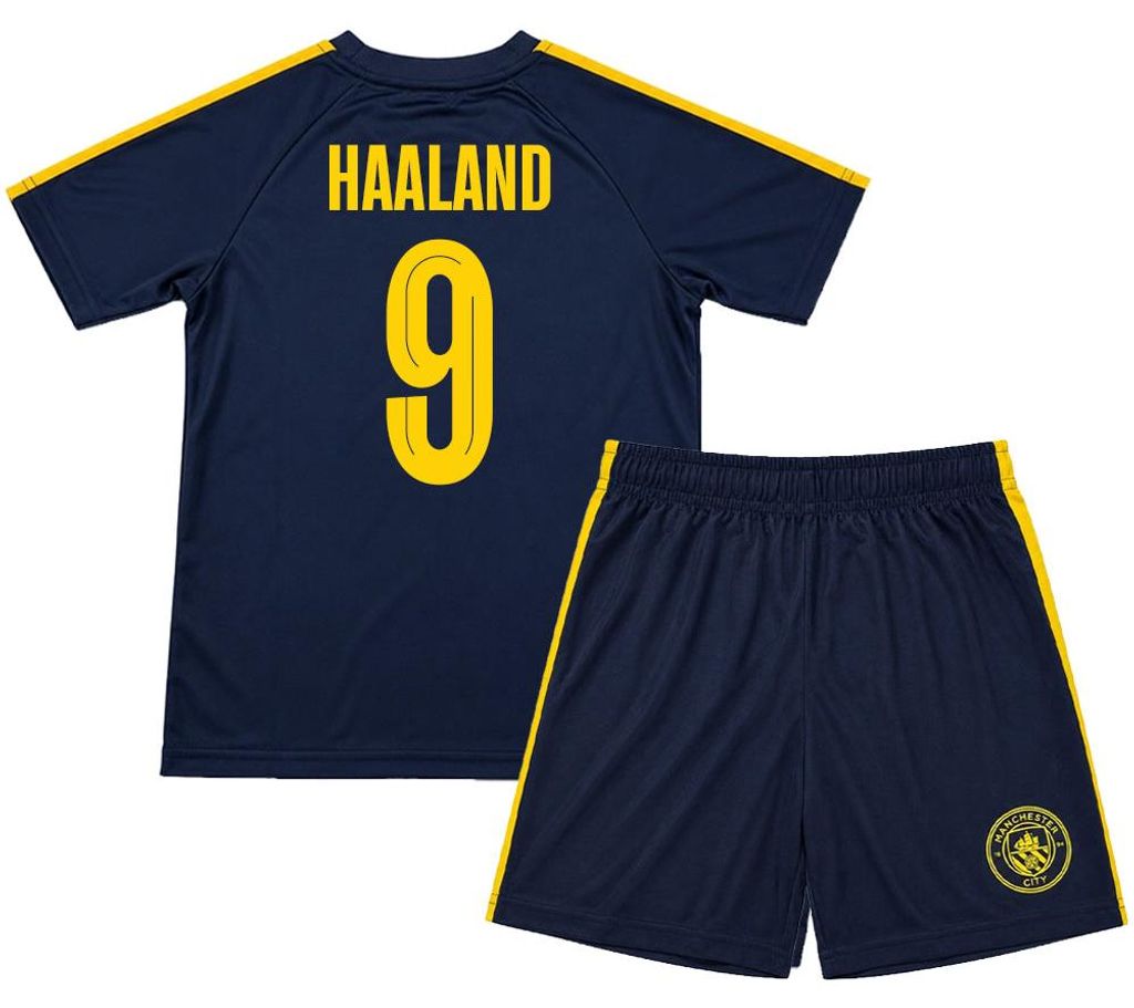 Haaland Manchester City Fußball Trikot Set Auswärts - Produktbild 