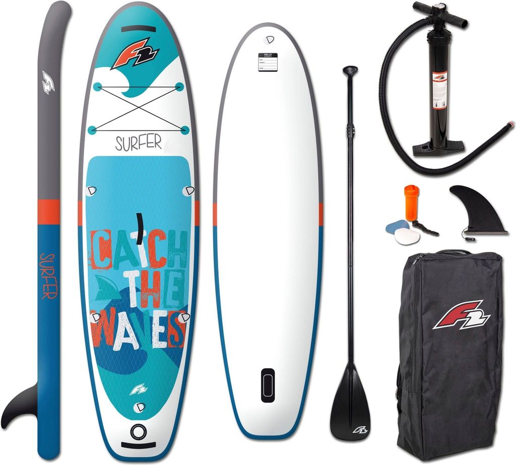 F2  Stand Up Paddling Board Surfer Kid SUP  9,2 Weiß/Blau Produktbild 1