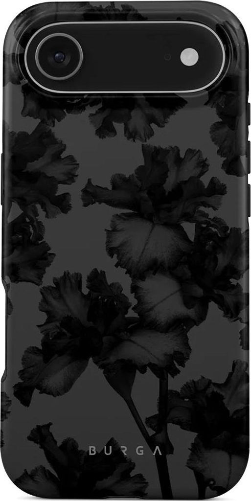 Handyhülle für iPhone Air, Burga Nucturnal Tough Magnetic, Schwarz mit floralem Muster