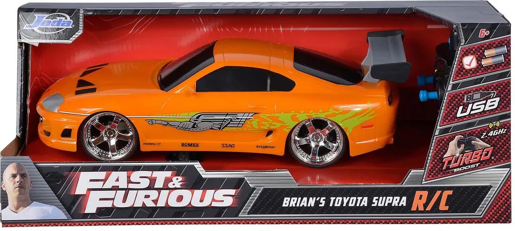 Toyota Supra Brian Fast & Furious Jada Toys avec Fonction Turbo et USB RC