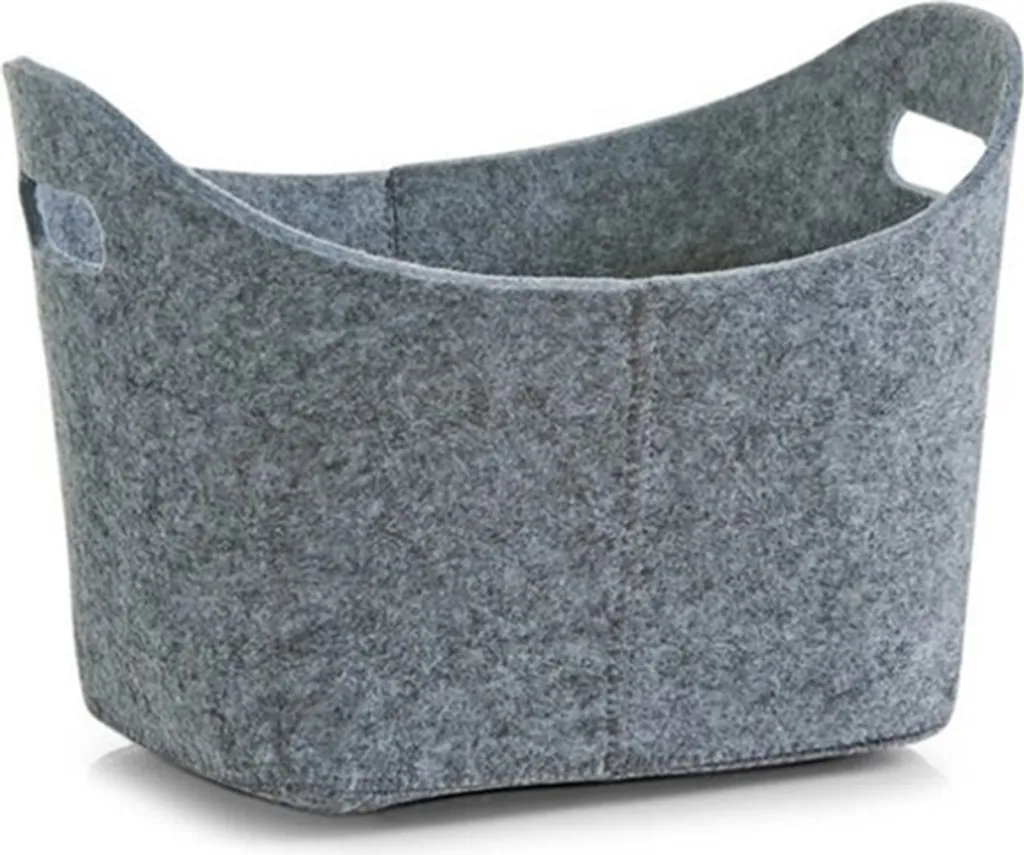 Cesto Portatutto in Feltro 53cm | Design Grigio per Legna e Casa