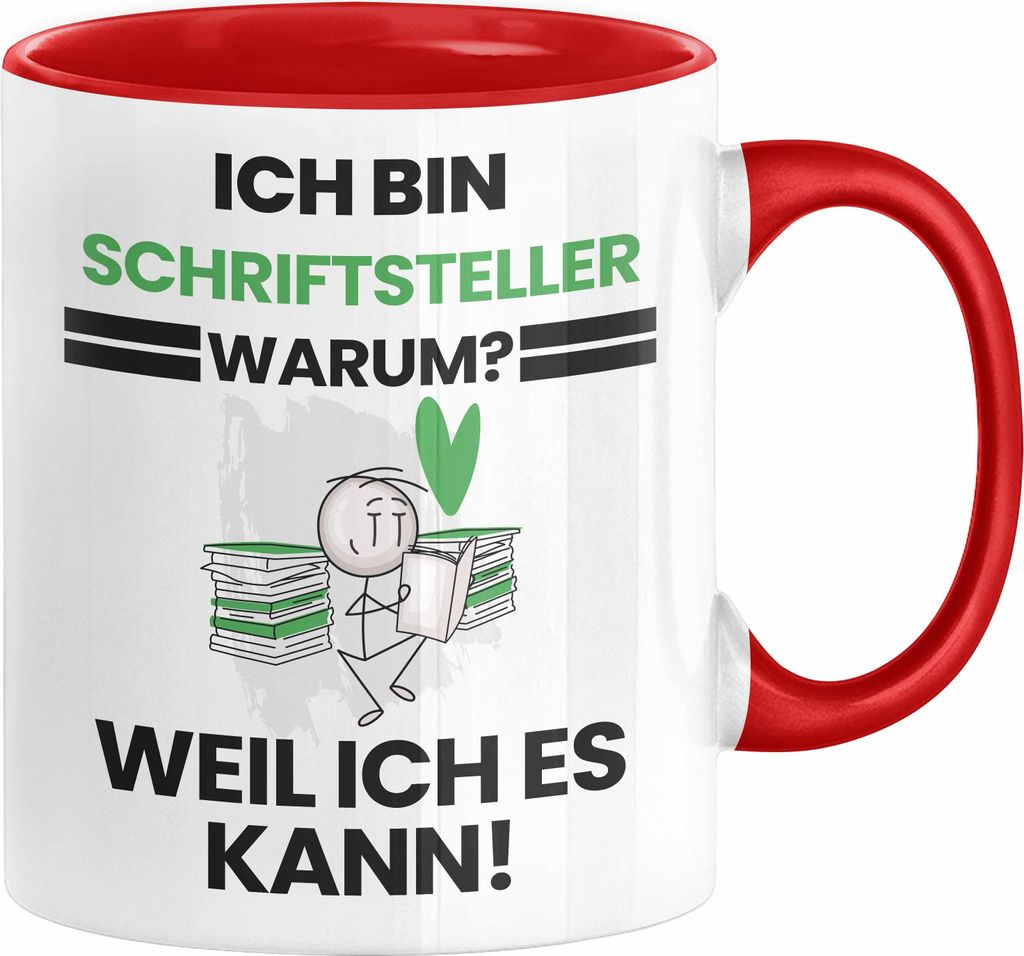 Schriftsteller Geschenk Tasse Lustiger Spruch Ich Bin Schriftsteller Warum Weil Ich Es Kann Geschenkidee Bester Schriftsteller Geburtstag Kaffee-Be...