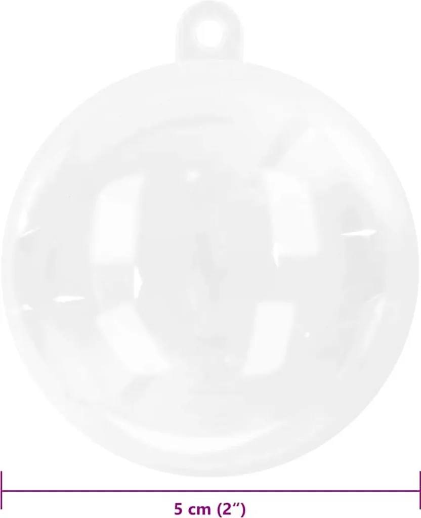 Boules de Noël Incassables Transparentes 5 cm - Set de 200 Unités - 8