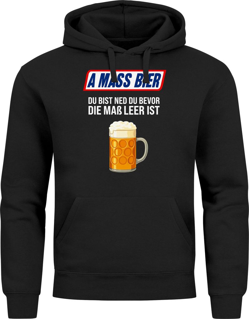 Hoodie Herren für das – Du bist ned du bevor die Maß leer ist – Ersatz Tracht Pullover Volksfest Bierfest Outfit Spruch Lustig Moonworks