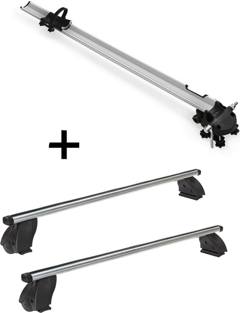 Fahrradträger Bike Pro + Dachträger K1 PRO Aluminium kompatibel mit für Peugeot Partner ab 08