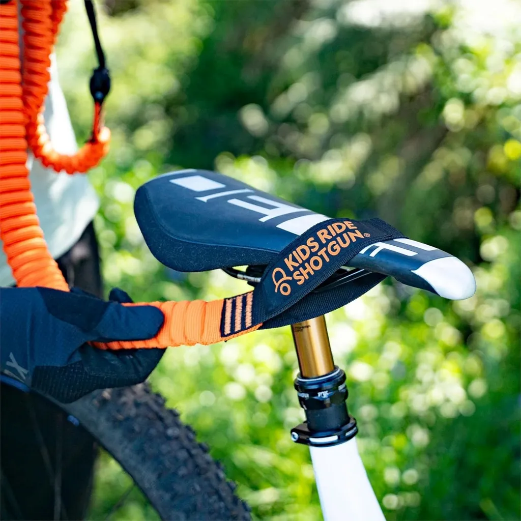 Shotgun MTB Tow Rope Arancio - Corda Elastica Traino Bici Bambini - 4
