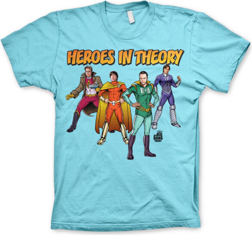 TBBT - Heroes In Theory T-Shirt - XX-Large - Skyblue