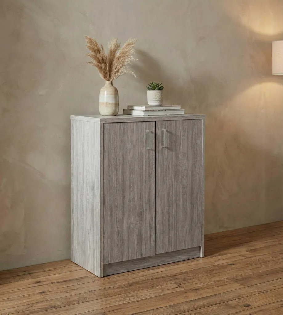 Commode de Chambre Spacio 84cm Chêne Gris - Solution Rangement Vêtements
