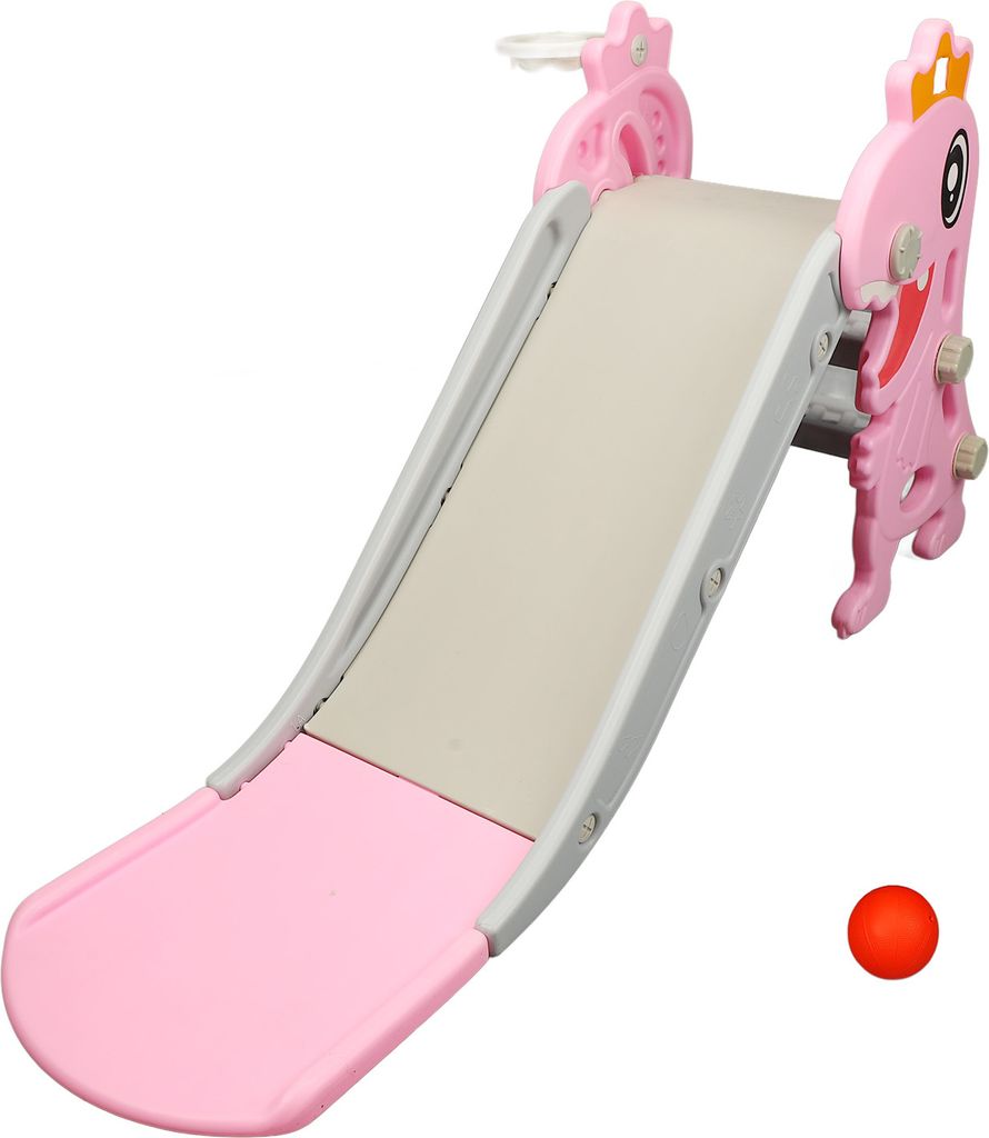 Kinderrutsche Mit Basketballkorb - Faltbare Indoor & Outdoor Rutsche Für Kinder Ab 1-3 Jahren
