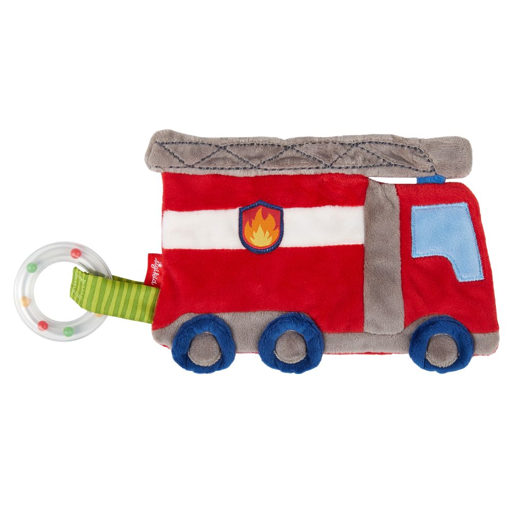 SIGIKID 42304 Aktiv-Knistertuch Feuerwehr PlayQ Mädchen und Produktbild 2