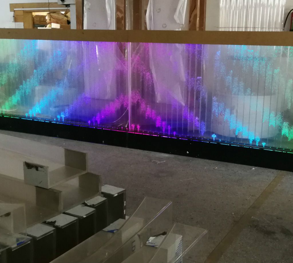 Wandpaneel LED Wasserwand Wasser Wände Wasser Blasen Wand Waterwall 400x150cm