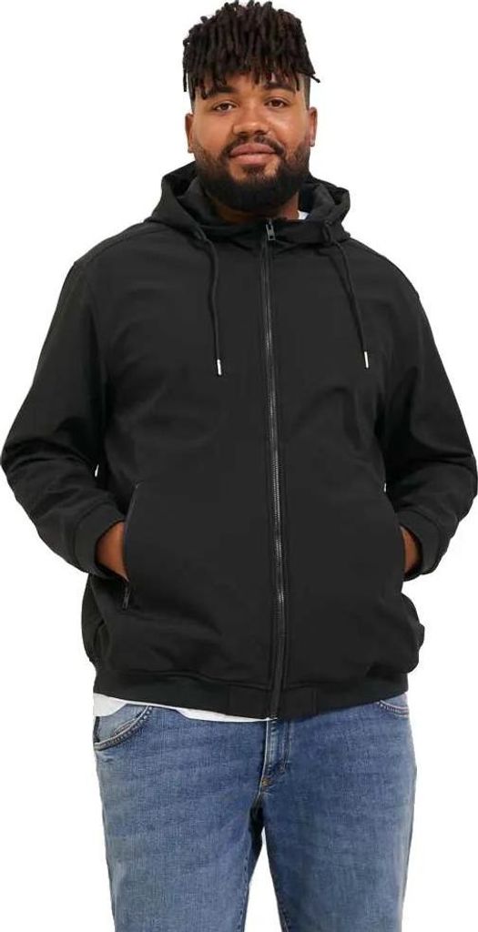 Jack & Jones Basic Softshell Plus Size Jacke Schwarz 5XL / Regular Herren Schwarz 5XL