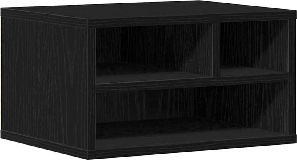 vidaXL Druckerständer Schwarz Eichen-Optik 40 x 32 x 22,5 cm