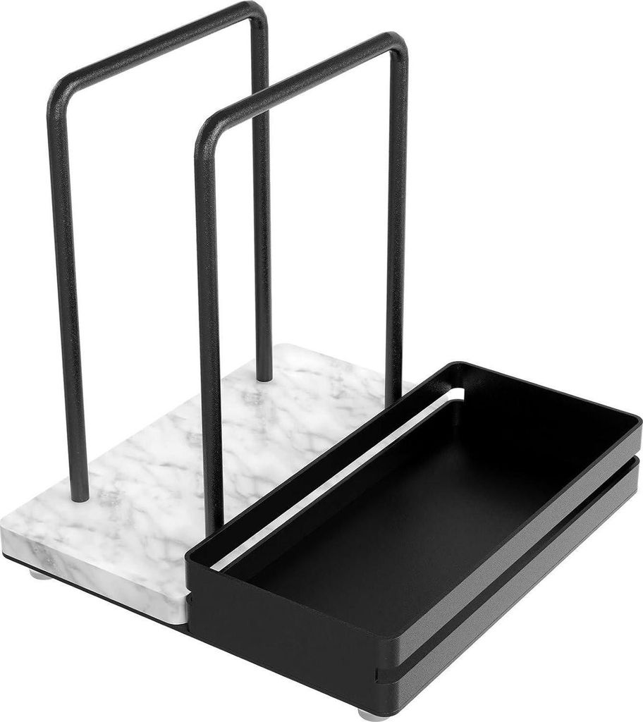 Serviettenhalter STWWO Schwarz Metall Marmor Tisch Produktbild 