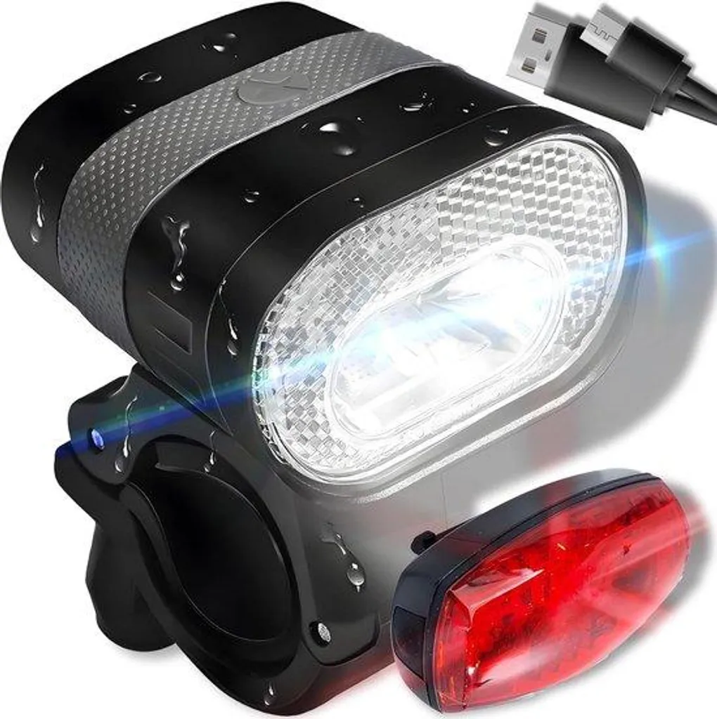 Lampe vélo 500 lumens étanche avec batterie 3200 mAh pour sécurité route