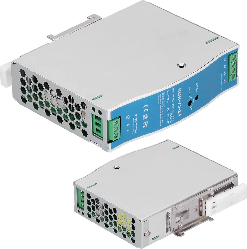 Transformateur Rail DIN 24V 3.2A NDR-75-24 pour automatisme industriel