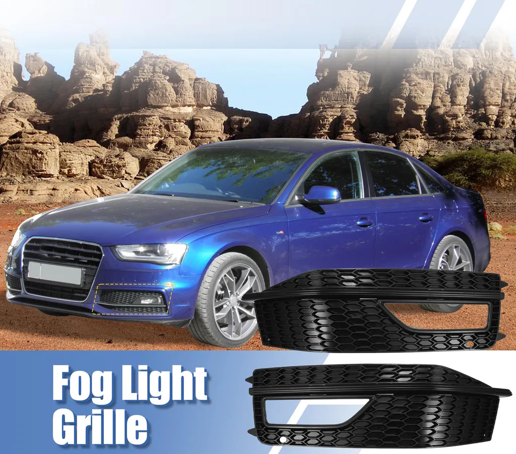 Réparer Grilles Pare-chocs Audi A4 S4 - Caches Antibrouillard Noirs x2