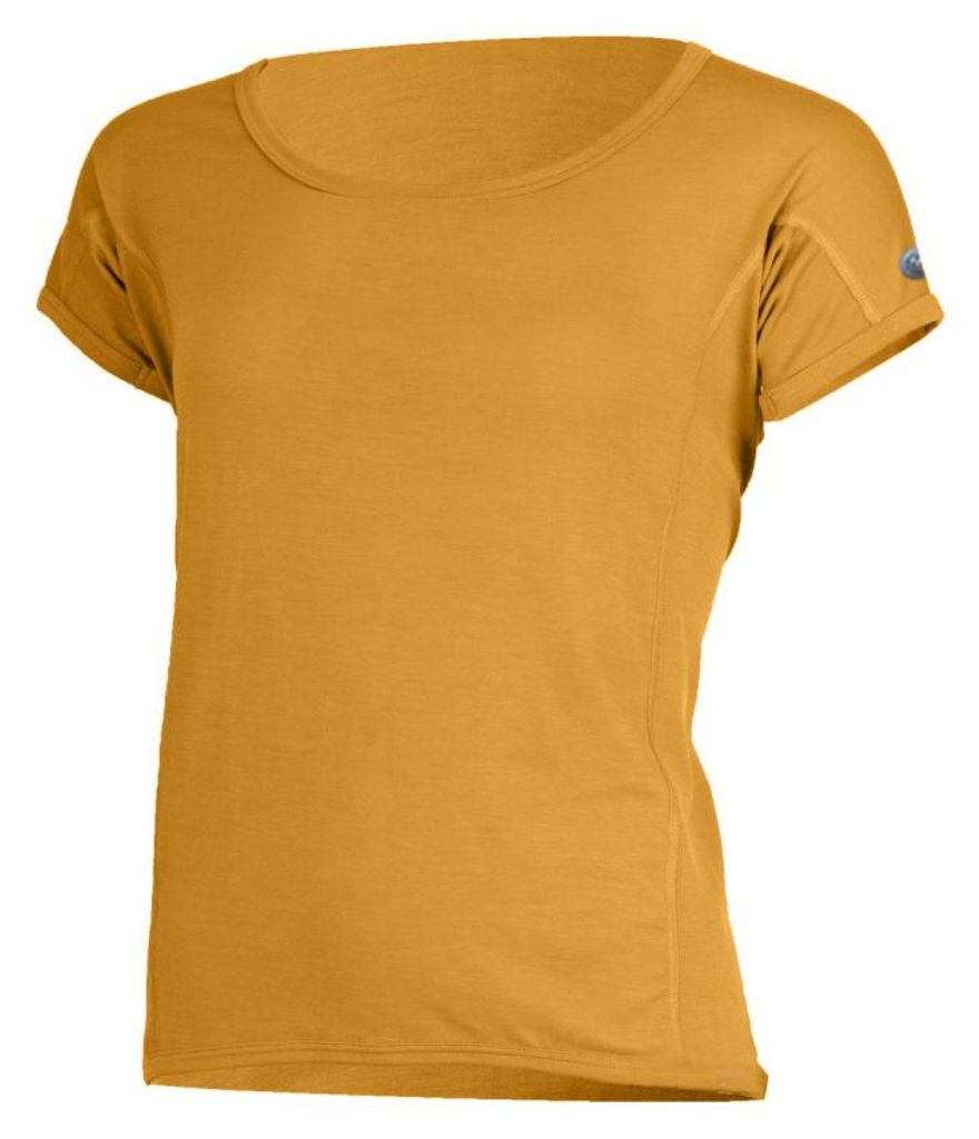MONA Damen Merinowoll-Kurzarm-T-Shirt mit Tasche