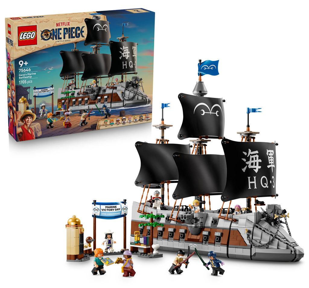 LEGO ONE PIECE Garps Marineschlachtschiff - Boots Modellbau Produktbild 