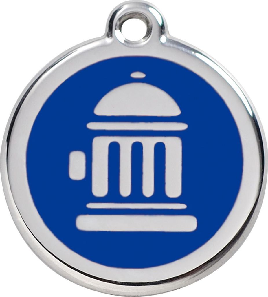 RedDingo Hundemarke mit individueller Gravur Hydrant dunkelblau, Größe: L