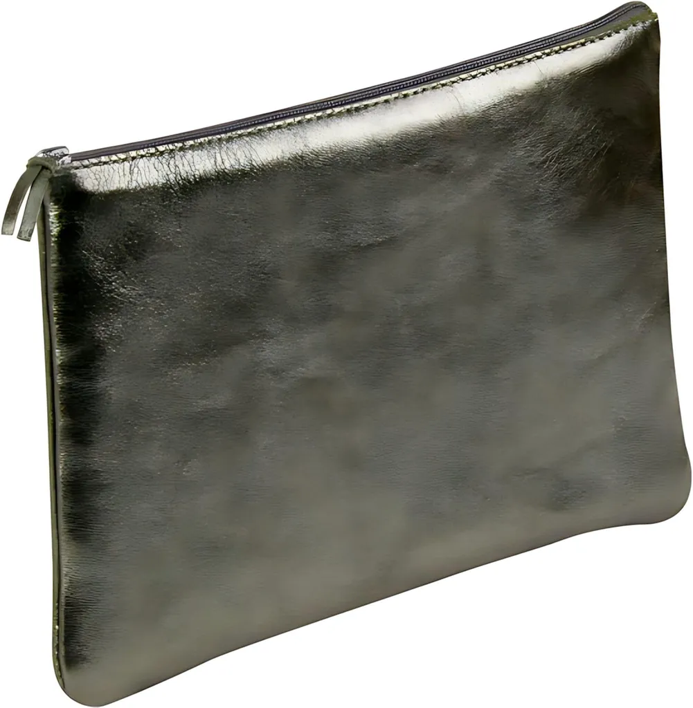 Trousse Schlamperm PerlLeder 11x22 cm en Cuir Perlé de Haute Qualité