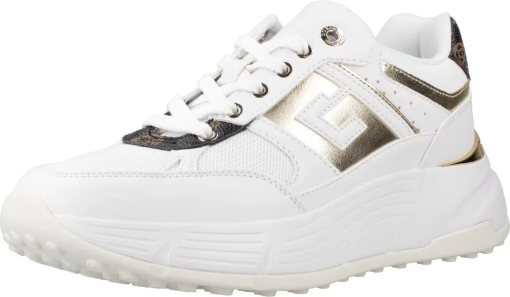 Baskets Guess FLTFON FAB12 Blanches en Tissu - Sneakers Femme Confortables