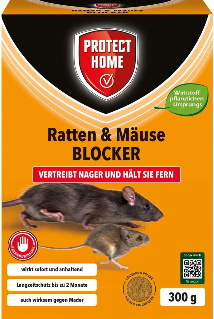 Rattenmittel Protect Home Ratten & Mäuse Blocker 300 g bis Produktbild 
