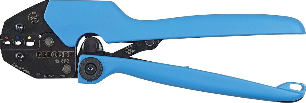GEDORE 8142 Präzisions-Crimp-Zange für isolierte Kabelschuhe, 1830767