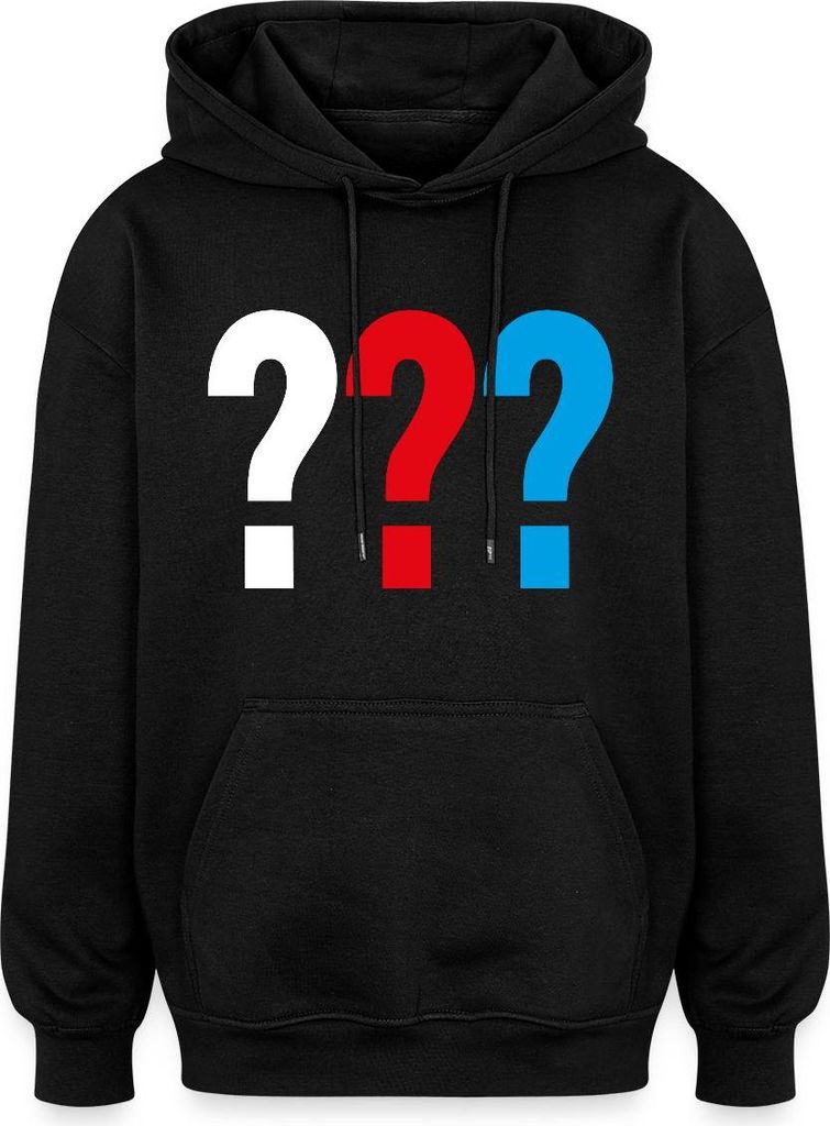 Spreadshirt Die Drei Fragezeichen Logo Uni Oversize Hoodie, S, Schwarz