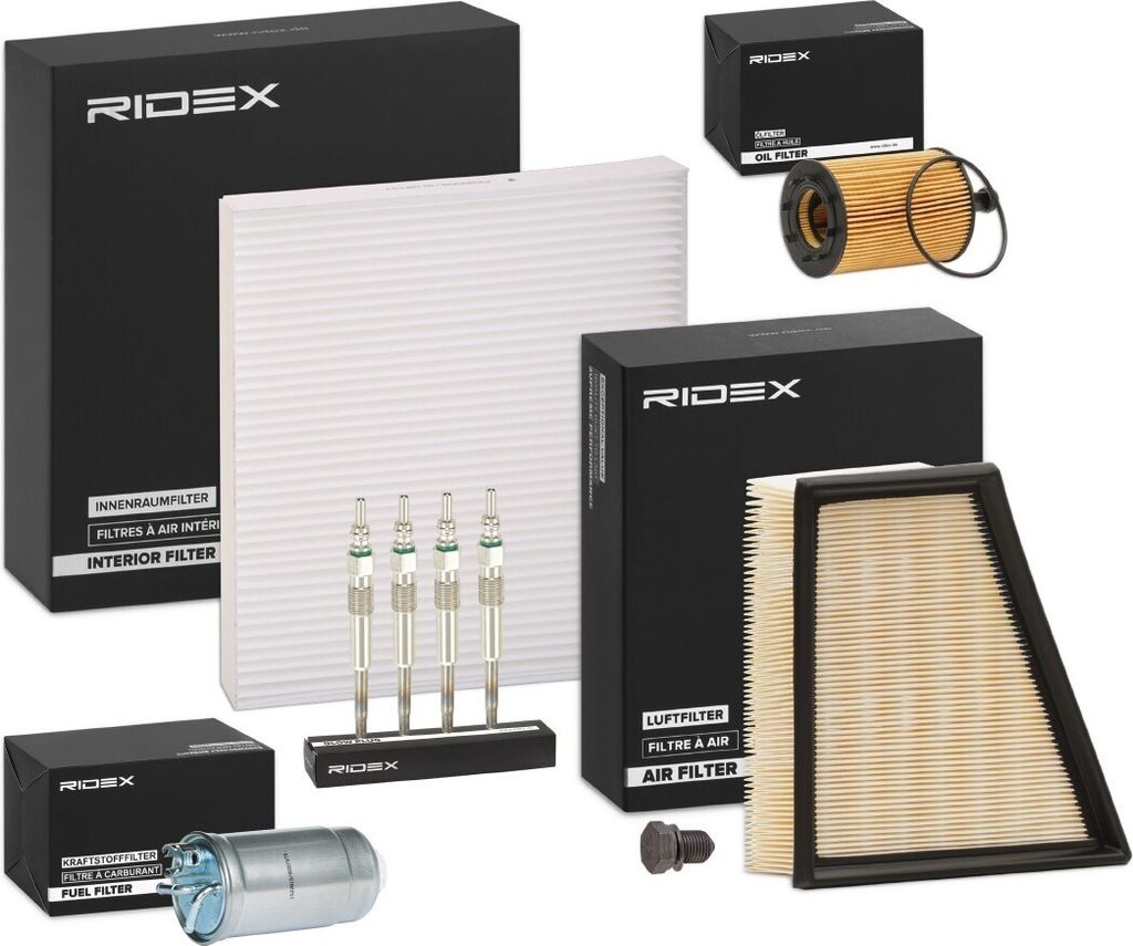 RIDEX Inspektionspaket Filterset für VW POLO (9N) Polo Limousine (9A4, 9A2, 9N2, 9A6) Polo Limousine (9N4)