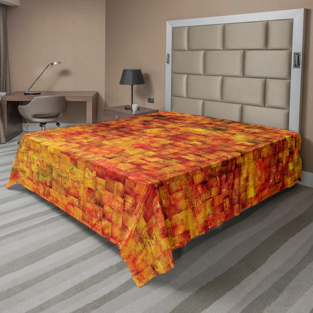 Lenzuolo Sopra Morbido ABAKUHAUS 260x228 - Arancione Vintage Mosaico