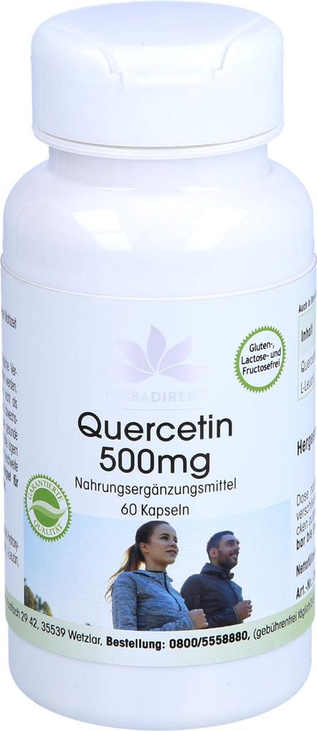 HERBADIREKT Quercétine 500 mg gélules, 60 gélules Image du produit 