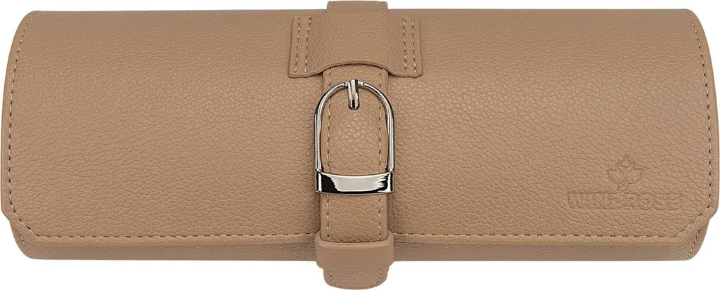 Rouleau de Transport pour Montres Windrose - Étui à Bijoux Camel Taupe