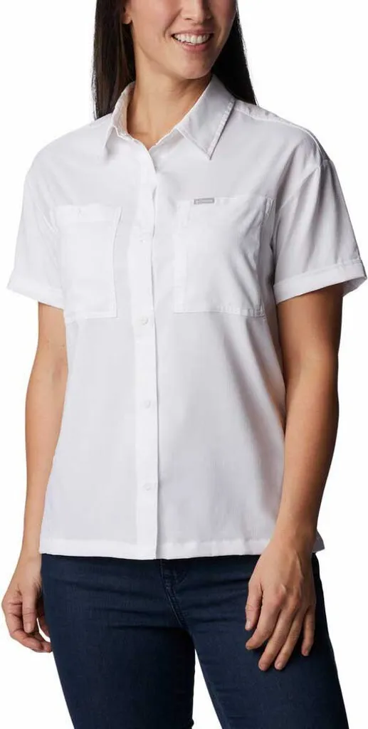 Chemise de Randonnée Femme Columbia Silver Ridge Utility Blanche en Taille S