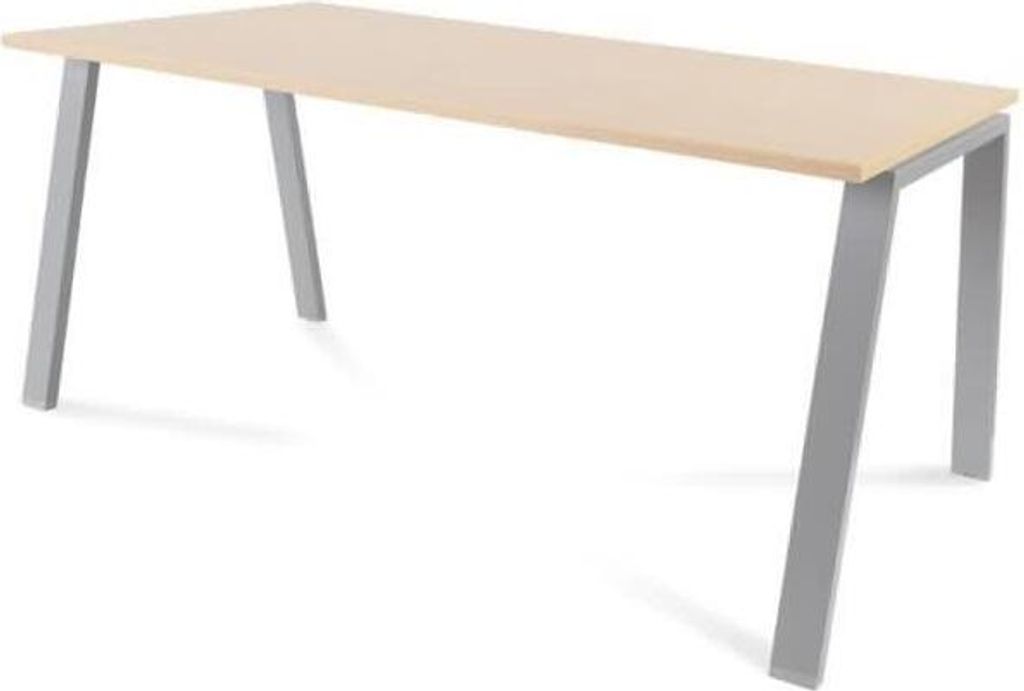 Schreibtisch Blanca BxTxH 160x80x73cm Gestell grau Platte Melamin buche