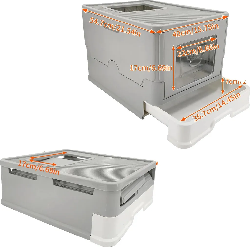 Migliore Lettiera Acciaio Inox Antiodore 54,7cm - Igiene Gatto Premium