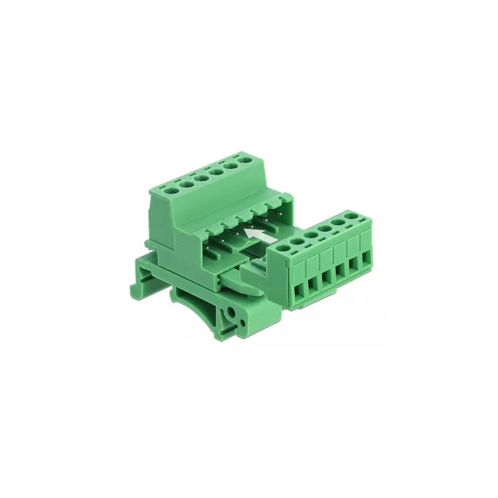 Morsettiera DIN Delock 6 Pin Passo 5.08mm | Ideale Domotica DIY