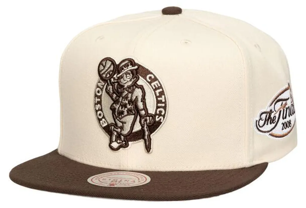Casquette Snapback Boston Celtics Mitchell & Ness Fashion Basic 2T Crème