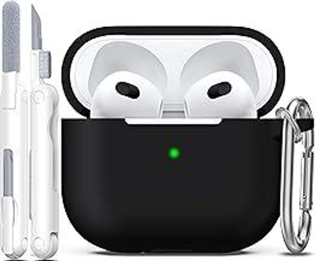 R-fun Kompatibel mit AirPods 3rd Generation 2021 Ladecase Abdeckung, Soft Silikon Schutzhülle Kompatibel mit Apple Airpod 3 Gen mit Cleaner Kit Sc...