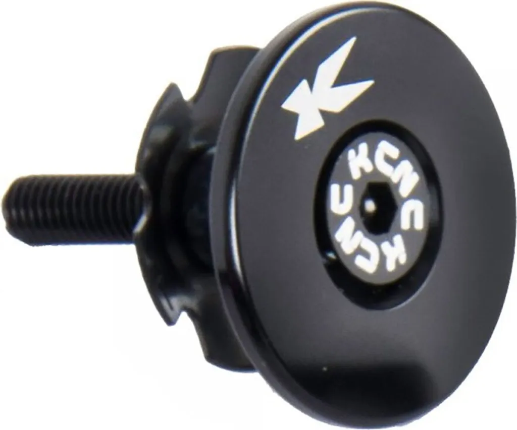 KCNC Flat Cap Kit II 1 1/8 Nero - Kit Sterzo per MTB e Bici Corsa