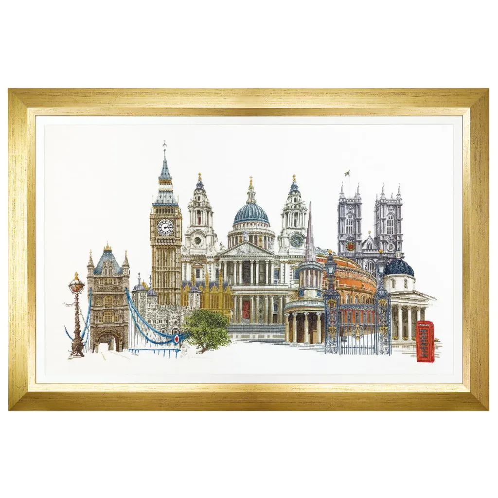 Kit Broderie Point de Croix Londres sur Toile Evenweave Thea Gouverneur