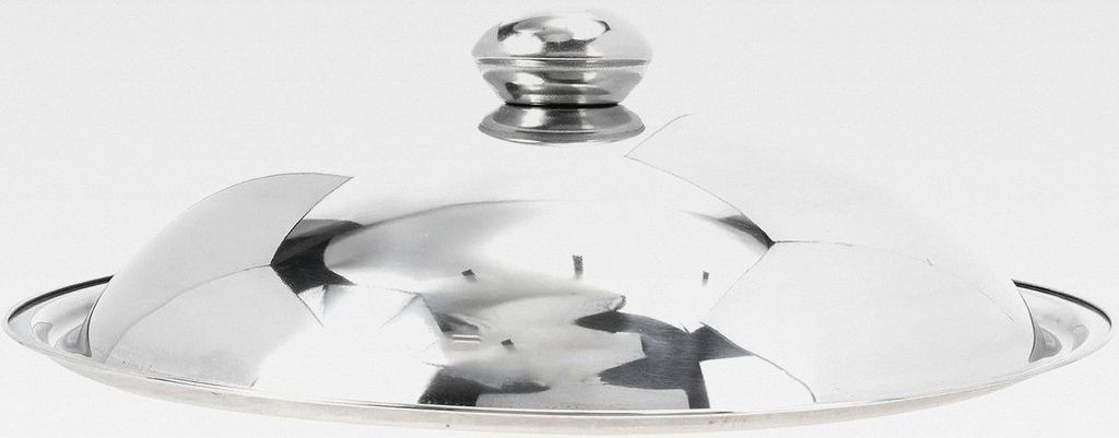 Edelstahl Topfdeckel 30cm mit Griff Universeller Wok und Kochtopfdeckel Glatte Oberfläche Leicht zu Reinigen Hitzebeständig für Haushaltküche