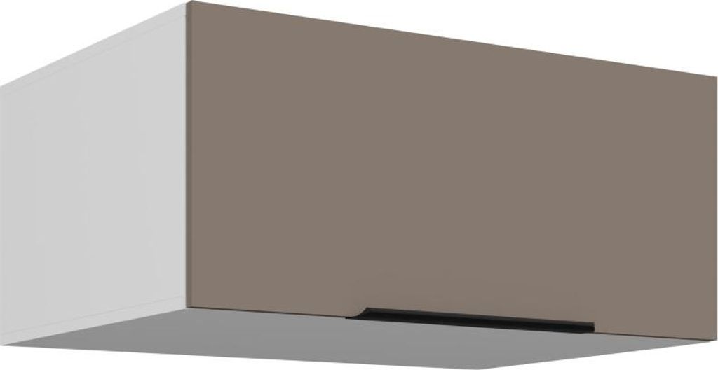Tiefe Dunstabzugshaube LUNARA – Breite 80 cm, Dunkelbeige/Weiß