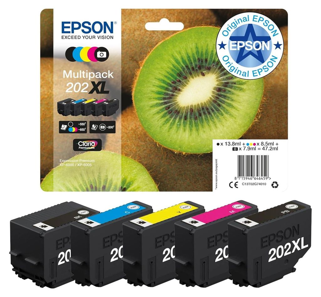 Epson EP64645 Original 202XL Tinte Kiwi (XP-6000, XP-6005, Produktbild 