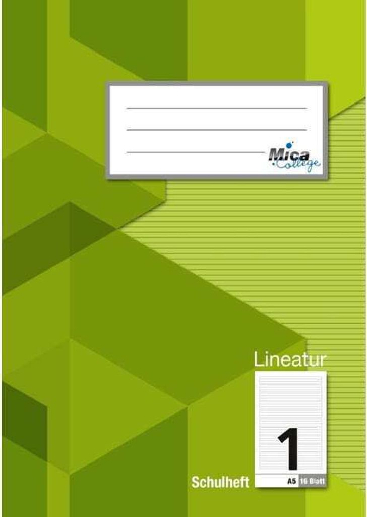 Schulheft A5 - Lineatur 1 - liniert - 16 Blatt Produktbild 