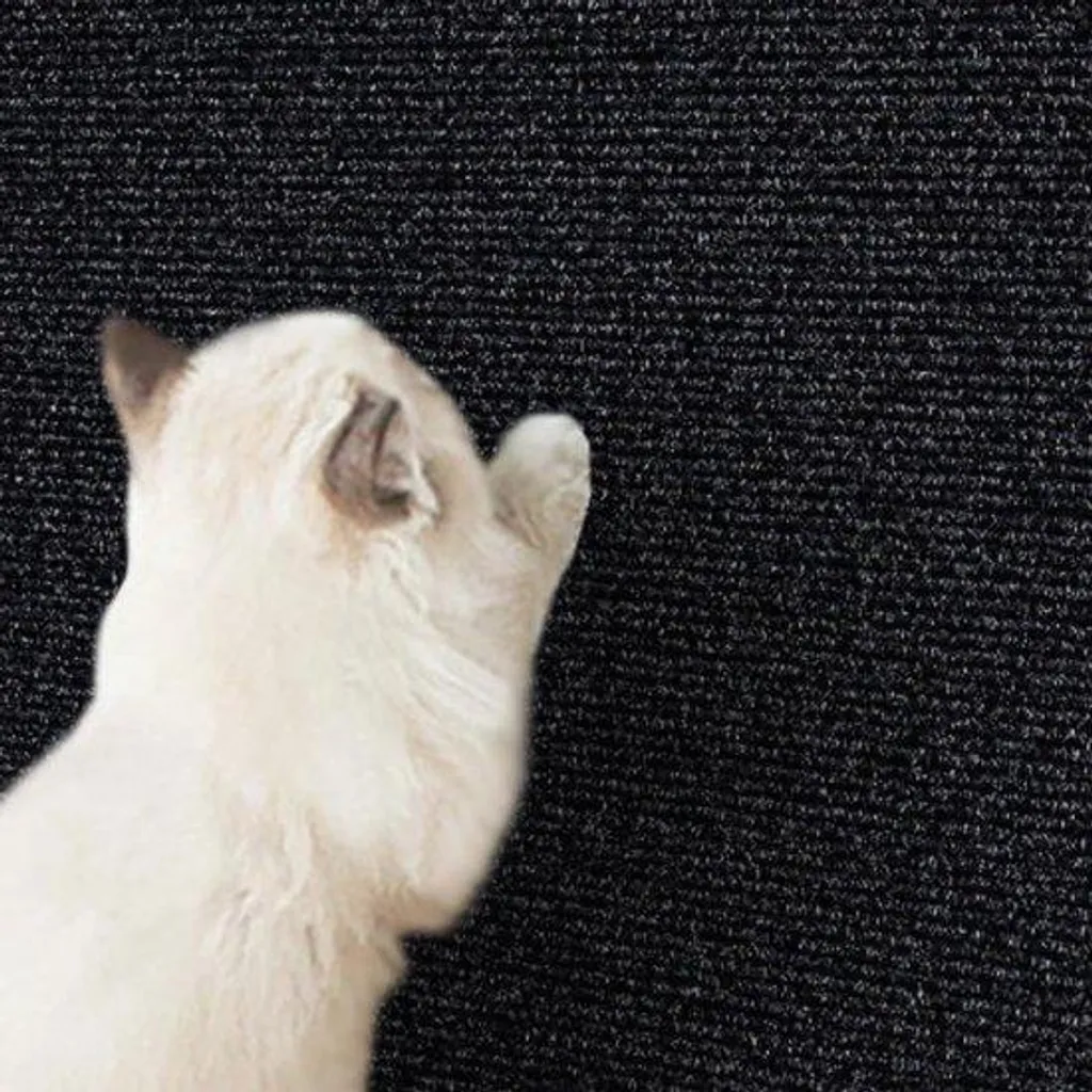Tapis d'escalade chat auto-adhésif anti-rayure noir 40x200cm résistant