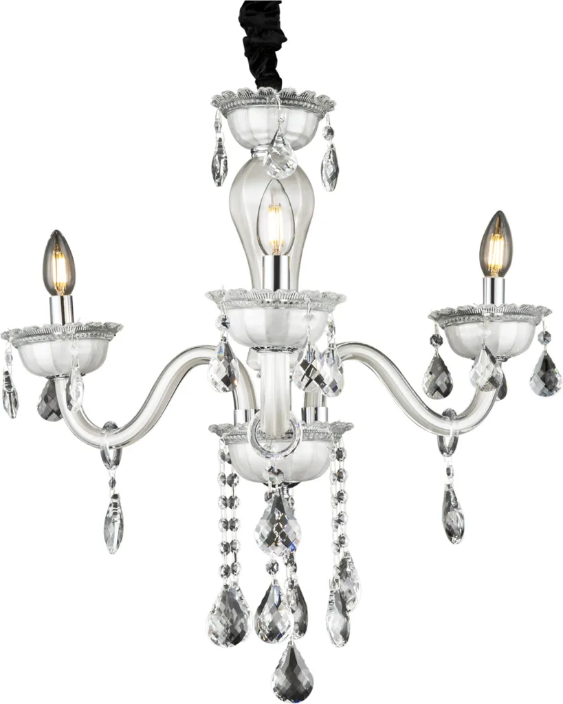 Lustre blanc design pour éclairer et décorer les hauts plafonds
