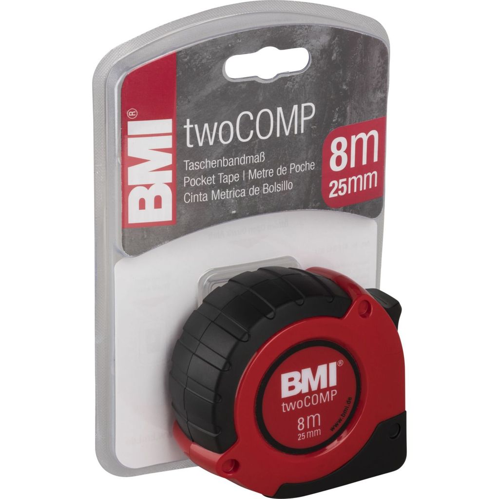 Rieffel BMI Taschenbandmaß Two Comp, Länge 8m