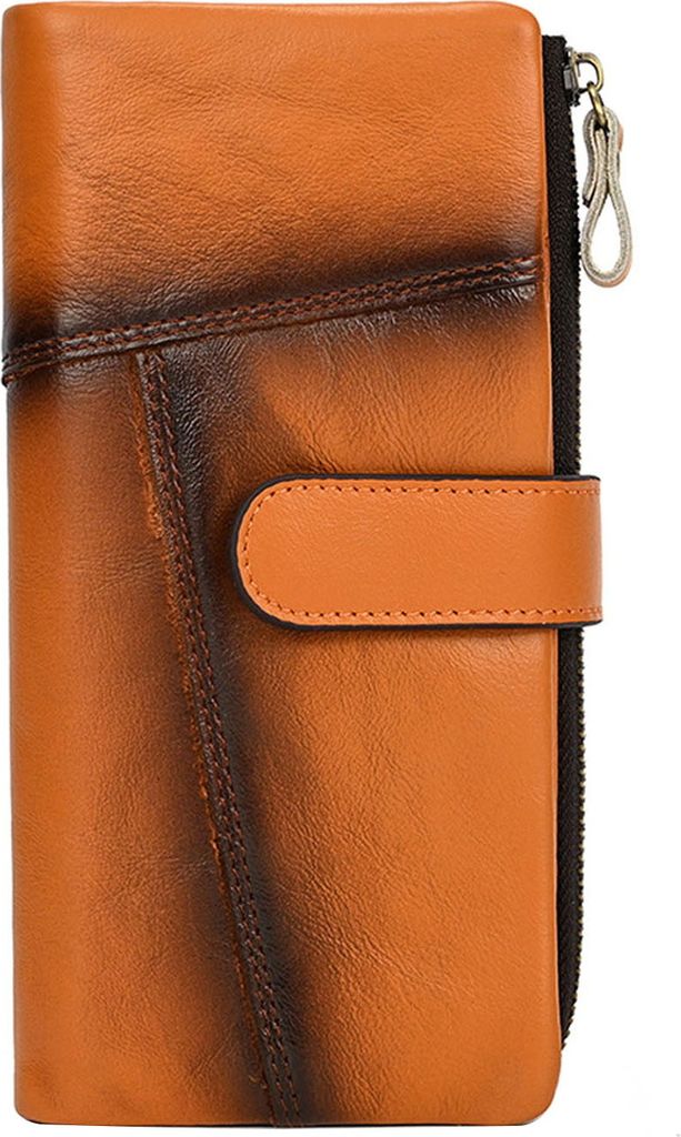 Herren-Geldbörse aus Kunstleder, 18 Kartenfächer, 4 Bargeldfächer, 2 Reißverschlusstaschen, Fotofächer, RFID-Schutz, Geldbörse, wasserdicht, ...