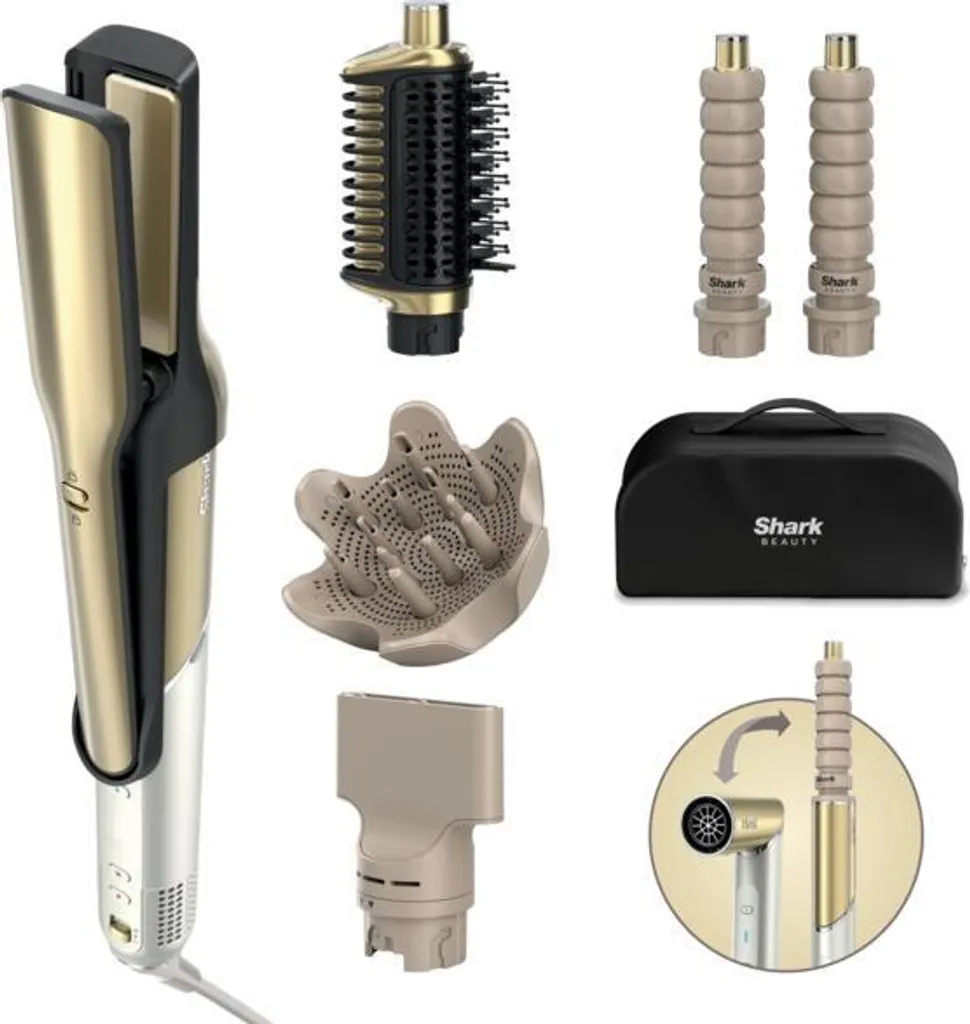 Sèche-cheveux Shark HD6052SEU pour Brushing et Boucles Tenue Longue Durée